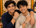 El Regalo 2PC Sports Rakhi for Kids | Sports Ball Bracelet Rakhis Combo Set for Brother/Niece/Nephew- Rakhi for Sports Lovers with Roli-Chawal, Message Card in Rakhi Gift Box (Option-4)