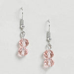 El Regalo 2PCs Crystals Beads Necklace & Earrings Jewelry Set for Kids/Girls & Teens - Shimmering/Matt Crystal Beads Fancy Jewelry Set (Pink Stars)