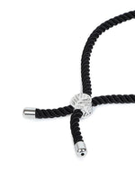 El Regalo Name Initials Evil Eye Bracelet Rakhi for Brother- Name Letter CZ Rakhi with Roli Chawal, Message Card in Rakshabandhan Box for Bhai (Black-S)