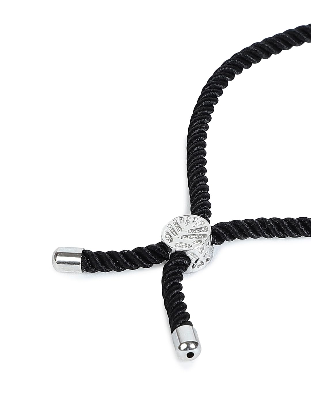 El Regalo Name Initials Evil Eye Bracelet Rakhi for Brother- Name Letter CZ Rakhi with Roli Chawal, Message Card in Rakshabandhan Box for Bhai (Black-S)
