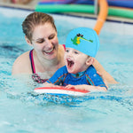 El Regalo Waterproof Swim Cap for Kids Boys Girls, Cute Cartoon PU/Silicone No-Slip Swimming Bathing Cap for Children Long Short Hair, Non-Toxic,Flexible Swim Caps Hat (Aligator)