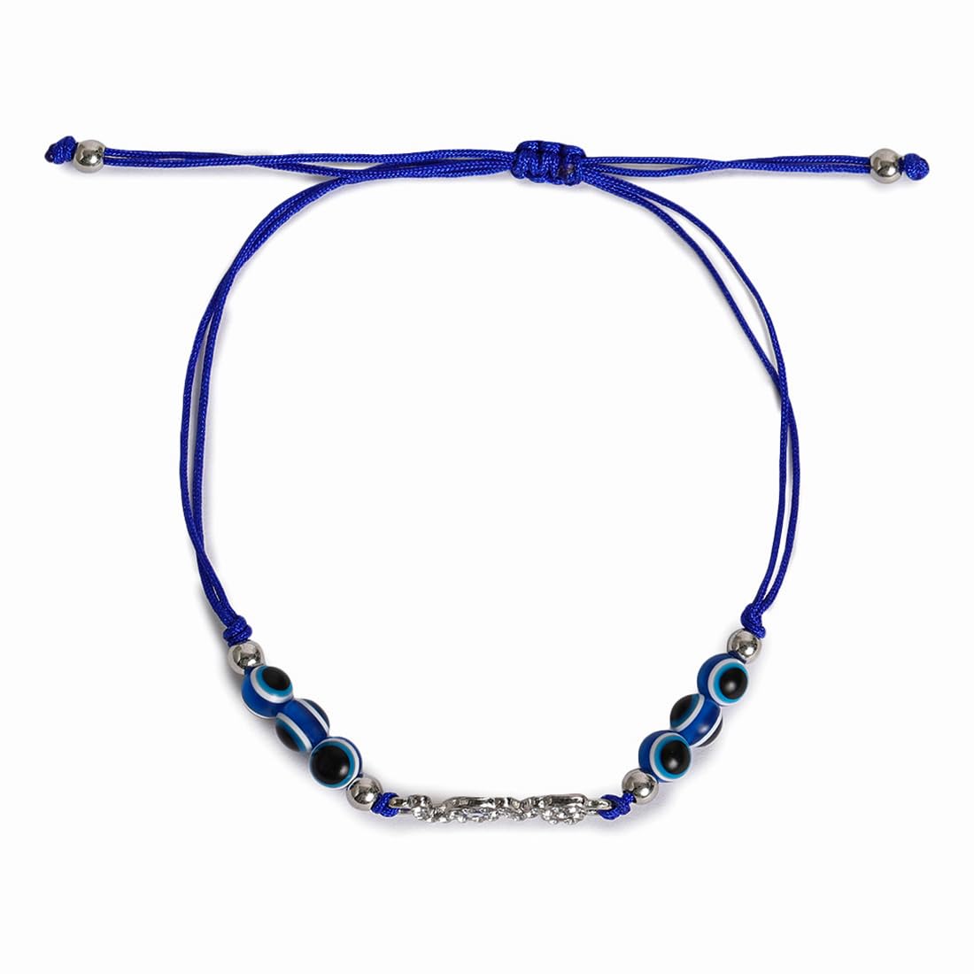 El Regalo 1PC Evil Eye Rakhi for Bhai/Bhabhi/Bhai/Bhatija/Bhatiji- Fancy Evil Eye Rakhi with Roli Chanwal, Rakhi Card in Rakhi Gift Box (Option-7)