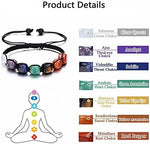 El Regalo 1 PC 7Chakra Natural Stones Unisex Bracelet Rakhi for Brother | Chakra Stones Healing Crystal Thread Rakhi for Bhai with Roli Chawal Shagun, RakhiMessage Card in Rakhi Gift Box