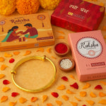 El Regalo Rakhi for Babies/Toddler/Baby Brother- Bracelet Rakhi for Baby Brother with Roli Chanwal, Message Card in Rakshabandhan Box (Style-3)