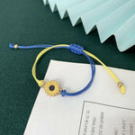El Regalo 1PC Minimalist Sunflower Rakhi for Bhai/Brother/Niece/Nephew - Designer Rakhi with Roli-Chawal Shagun Pack, Rakhi Message Card in Rakhi Gift Box