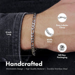 El Regalo Stainless Steel Cuban Chain Bracelet for Men | Jewelry Gift for Him (7.9mm Width)
