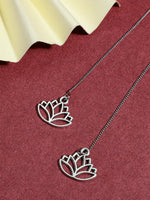 El Regalo Minimalist & Elegant Lotus Needle Threader Earrings for Girls & Women - Symbol of Inner Beauty and Triumph