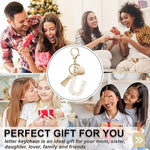 El Regalo Name Initials Letter Heart Charm Keychain - Personalized Resin Initial Keyring with Tassel, Cute & Durable Backpack Charm for Women & Girls (U Letter)