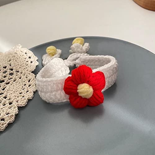 El Regalo 1PC Cute Hand Knitted Unisex Rakhis for Kids/Teens- Adjustable, Soft, Knitted Crochet Rakhis for Babies/Toddlers/Kids/Teens (Knitted Flower Tassel)