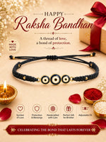 El Regalo 2PCs Rakhis for Brother- Evil Eye Rakhi Combo Set with 2 Rakhis, shagun Pack, Rakhi Message Card in Rakhi Gift Box (Option-2)