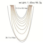 El Regalo Elegant Rhinestone Multi Layered Hair Chain for Women | Fancy Crystal Hair Jewelry | Sparkling Bridal Headpiece for Braids, Weddings, Parties & Festive Looks | Fancy Long Chain Hair Accessory