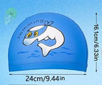 El Regalo Kids Cute Cartoon Swimming Cap & Goggle Set for Girls & Boys (for Kids Upto 10 Years Old) (Fish Swim Cap & Goggle)