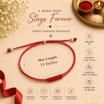 El Regalo Handmade Red Thread Rakhi for Brother | Traditional Mauli Kalava Rakhi | Adjustable Sacred Rakhi Bracelet for Men & Boys | Minimalist Designer Raksha Bandhan Rakhi | Premium Handcrafted Rakhi (Red Knot-2)