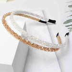 El Regalo 4 Pieces Crystal Rhinestone Headbands Shiny Non-Slip Beaded Hairband Hair Bands Hair Accessories Hair Decoration for Women Girls (Option-2)