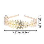 El Regalo's Golden Leaves Vintage Crown Style Metal Hairband/Tiara Hair accessories for Kids/Girls/Teens/Women- Bridal Crown Hairbands (Option-2)