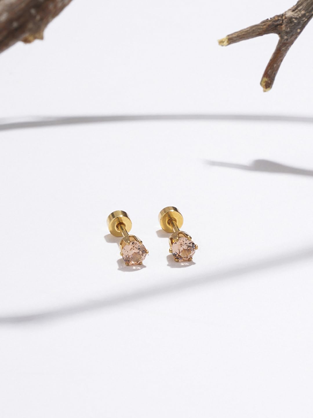 El Regalo 3 Pairs Cute Stainless Steel CZ Stud Earrings Combo for Kids/Girls/Teens/Women - Stars, Heart, Flower, Butterfly, Disco Ball, Stones - Hypoallergenic Flatback Earrings (Style-7)
