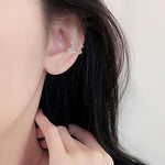 El Regalo Non Piercing, Zircon Stars Ear Cuffs- Fancy Helix Cartilage Clip On Wrap Cuff/Cartilage Earrings for Girls/Women