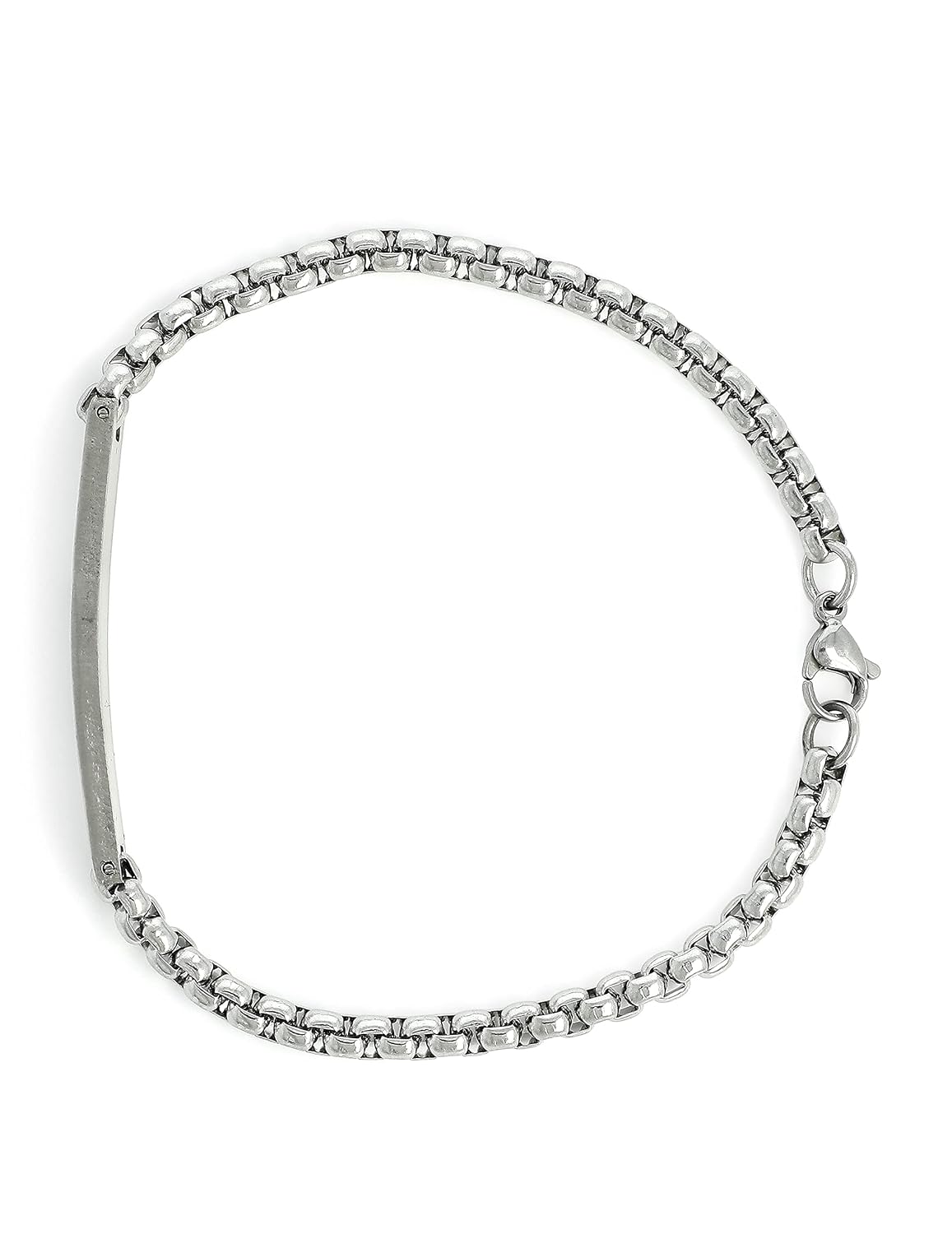 El Regalo 1 PC Stainless Steel OM Bracelets for Boys/Men - Statement Cuban Chain Bracelets for Men/Boys (OM Style- 3)