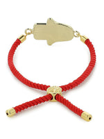 El Regalo Evil Eyes Hamsa Hand Adjustable Cord Unisex Bracelet for All- Unisex Lucky Hamsa Hand Evil Eye Bracelet for Kids/Girls/Boys/Men/Women (Red Hamsa Hand)