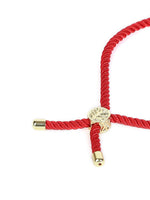El Regalo Name Initials Evil Eye Bracelet Rakhi for Brother- Name Letter CZ Rakhi with Roli Chawal, Message Card in Rakshabandhan Box for Bhai (Red- P)