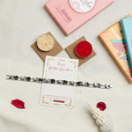 El Regalo 1 PC Designer Stainless Steel Bracelets Rakhi for Brother | 1 PC Anti Tarnish Chain Rakhi with Roli- Chanwal, Message Card in Rakhi Gift Box for Bhai/Bhaiya (Option-1)