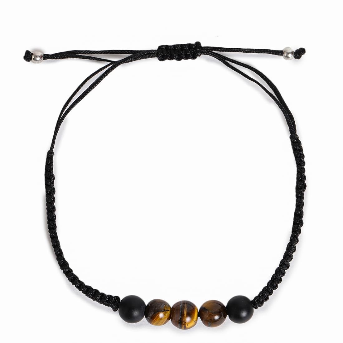 El Regalo 1 PC Natural Tiger Eye Stones Rakhi for Brother/Bhai- Natural Stones Rakhi with Roli-Chawal Shagun, Rakhi Message Card in Rakhi Gift Box