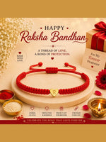 El Regalo Red Ethnic Rakhi Dori Unisex Rakhi-Adults - R letter