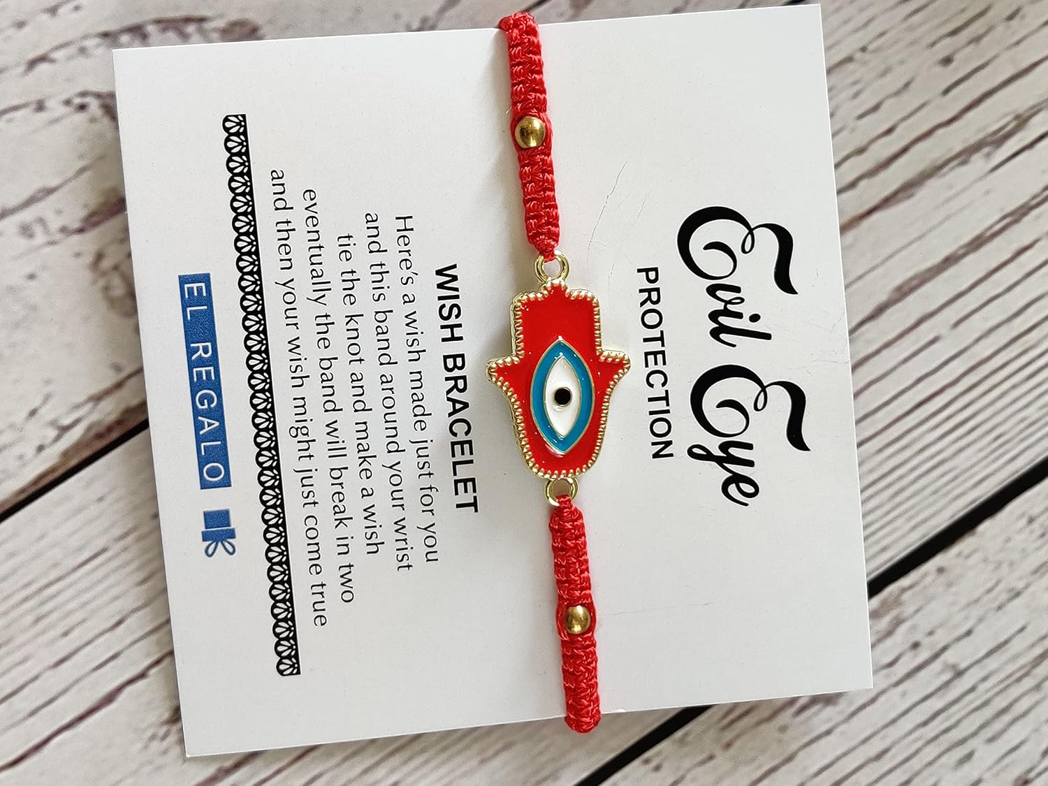 El Regalo Evil Eye Rakhi for brother Lucky Evil Eye Protection Rakhi for Bhaiya with shagun, Rakhi Card in Rakhi Gift Box
