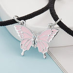 El Regalo 2PCs BFF Magnetic Butterfly Bracelets Set for Kids/Girls- Best Friends Butterfly Bracelets for Besties/Best Friends (Pink Butterfly)