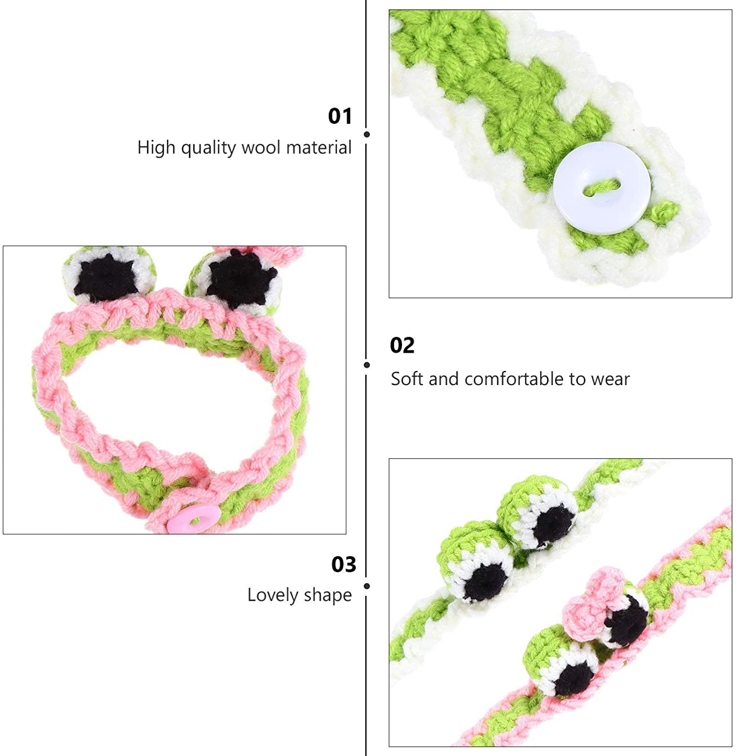 El Regalo 1PC Cute Hand Knitted Unisex Bracelets for Kids/Teens- Unique Adjustable, Soft, Knitted Crochet Bracelets for Babies/Toddlers/Kids/Teens (Googly Eyes Band)