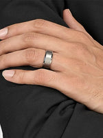 El Regalo Solid Stainless Steel 6mm Plain Classic Band Ring Comfort-Fit for Men Women- Anti Tarnish/Waterproof Plain Dome Stacking Simple Rings Bands Thumb Finger Ring (Silver Flat, 17)