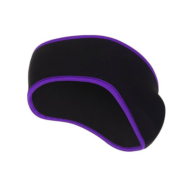 El Regalo 2 PCs Winter Fleece Ear Warmers Unisex Headband- Winter Ear Muffs for Men Women Kids in Cold Weather, Running Yoga Skiing Riding Bike Ear Cover (Orange & Purple)