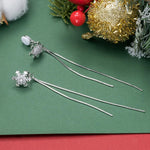 SELOVO Chain Snowflake Dangling Earrings Front Back Clip On Dangle Earrings Chain for Women Teen