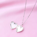 El Regalo 2 PCs Best Friends Heart-shaped Photo Box Pendant Necklace for Girls/Besties/Soul Sisters- BFF Jewelry Gift (Rainbow Heart Photo Pendant)