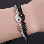 El Regalo "Ying Yang Handmade Macrame Unisex Bracelets Set | Adjustable Bracelet for Best Friends/Couple - Set of 2 (These are NOT Magnetic)