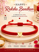 El Regalo Red Ethnic Rakhi Dori Unisex Rakhi-Adults - T letter