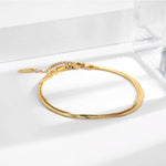 El Regalo Stainless Steel Double Layers 1 Leg Anklet - 1PC Anti-Tarnish, Waterproof Anklets for Girls & Women (Style-1)