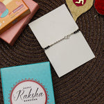 El Regalo 1st Rakhi for Baby Brother - 925Silver Plated Cute Charms Evil Eye Nazaria Rakhi with shagun, Rakhi Message Card in Rakhi Gift Box for Kids/Babies/Toddlers (Cloud Evil Eye Nazaria Rakhi)