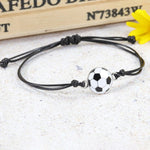 El Regalo 2 PCs Sports Ball Unisex Adjustable Bracelets Set for Kids/Girls/Boys/Teens/Men/Women - Basket Ball, Football, Baseball (Style-2)