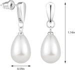 El Regalo Elegant Faux Pearl Earrings for Women - Elegant 18K Gold & Silver Plated Moti Jewelry Collection | Fancy Studs, Dainty Drops & Long Dangle Pearls Earrings for Girls (Style-1)