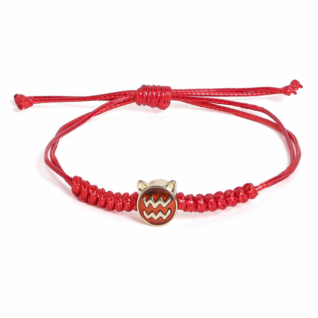 El Regalo 1 PC Zodiac Signs/Sun Signs Red Thread Bracelet Rakhi for Bhai/Brother/Niece or Nephew - Zodiac Sign Rakhi, Roli-Chawal Shagun, Rakhi Message Card in Rakhi Box (Aquarius Rakhi)