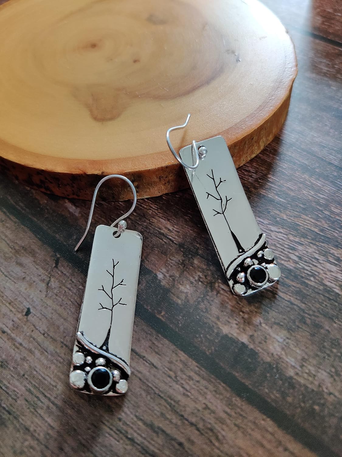 El Regalo Oxidized Statement Earrings for Girls & Women - Modern Unique Handcrafted Earring
