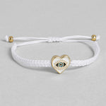 El Regalo 1 PC Heart Evil Eye Nazaria Rakhi for Brother- 1 PC Rakhi, Shagun Pack & Rakhi Message Card in Gift Box - Rakhi for Bhai/Bhabhi/Bhatija/Bhatiji (White Heart Evil Eye)