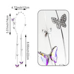 El Regalo Beautiful Rhinestone Butterfly Crystal Tassel Hairband - Sparkling Wedding Butterfly Tiara Headband for Women and Girls, Elegant Bling Bridal Hair Accessory for Special Occasions