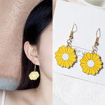 El Regalo 1 Pair Daisy Flower Earrings for Girls & Women- Cute Flower Earrings (Style-8)