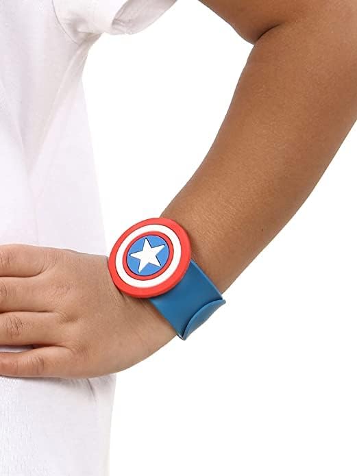 El Regalo 1 PC Superhero Slap Bands Rakhi for Little Brother/Nephew/Niece- Super Hero Rakhi Combo with 1 Slap Band Rakhi, shagun & Rakhi Message Card (Red Slap Band Kids Rakhi)