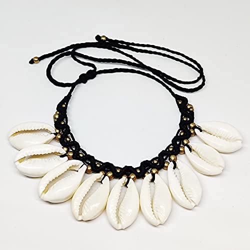El Regalo Womens Rakhi Set for Bhaiya & Bhabhi Natural Cowrie Rakhi Set for Brother & Sister-in-Law Charm (Black & White)