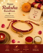 El Regalo OM Bracelet for Boys/Men- Hand Woven Macrame Adjustable OM Bracelet for Him (Style 1)