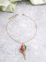 El Regalo Super Elegant & Classy Electroplated Cowrie Shell Pendant with Sleek Stainless Steel Chain- Bohemian Hawaii Fashion Summer Beach Jewelry for Girls/Women (Multi-Colored)