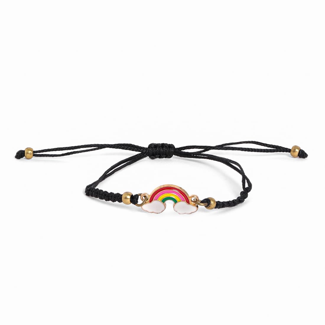 El Regalo 2PCs Cute Kids Rainbow Bracelet Rakhi Combo Sets- Fancy Kids Rakhi for Brother/Sister/Niece or Nephew with Roli Chwal, Rakhi Message Card in Rakhi Box for Babies/Toddlers/Kids (Option-2)